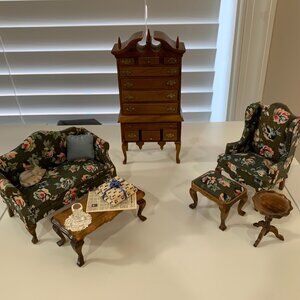 Vintage Doll House Furnishings - a complete room!